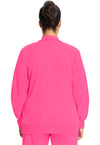 Carmine Pink - Cherokee IN Infinity Women Scrub Jacket - Back View