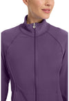 Eggplant - Women's Zip Front Scrub Jacket (View 2)
