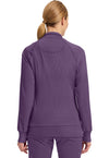 Eggplant - Cherokee IN Infinity Women Scrub Jacket - Back View