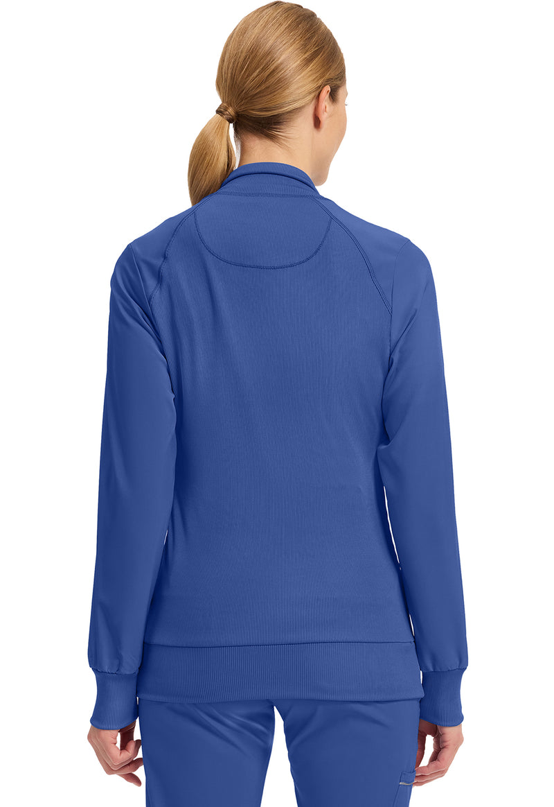 Galaxy Blue - Cherokee IN Infinity Women Scrub Jacket - Back View