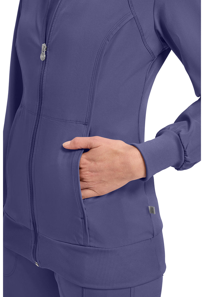 Grape - Women's Zip Front Scrub Jacket (View 3)