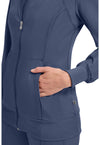 Navy - Women's Zip Front Scrub Jacket (View 3)