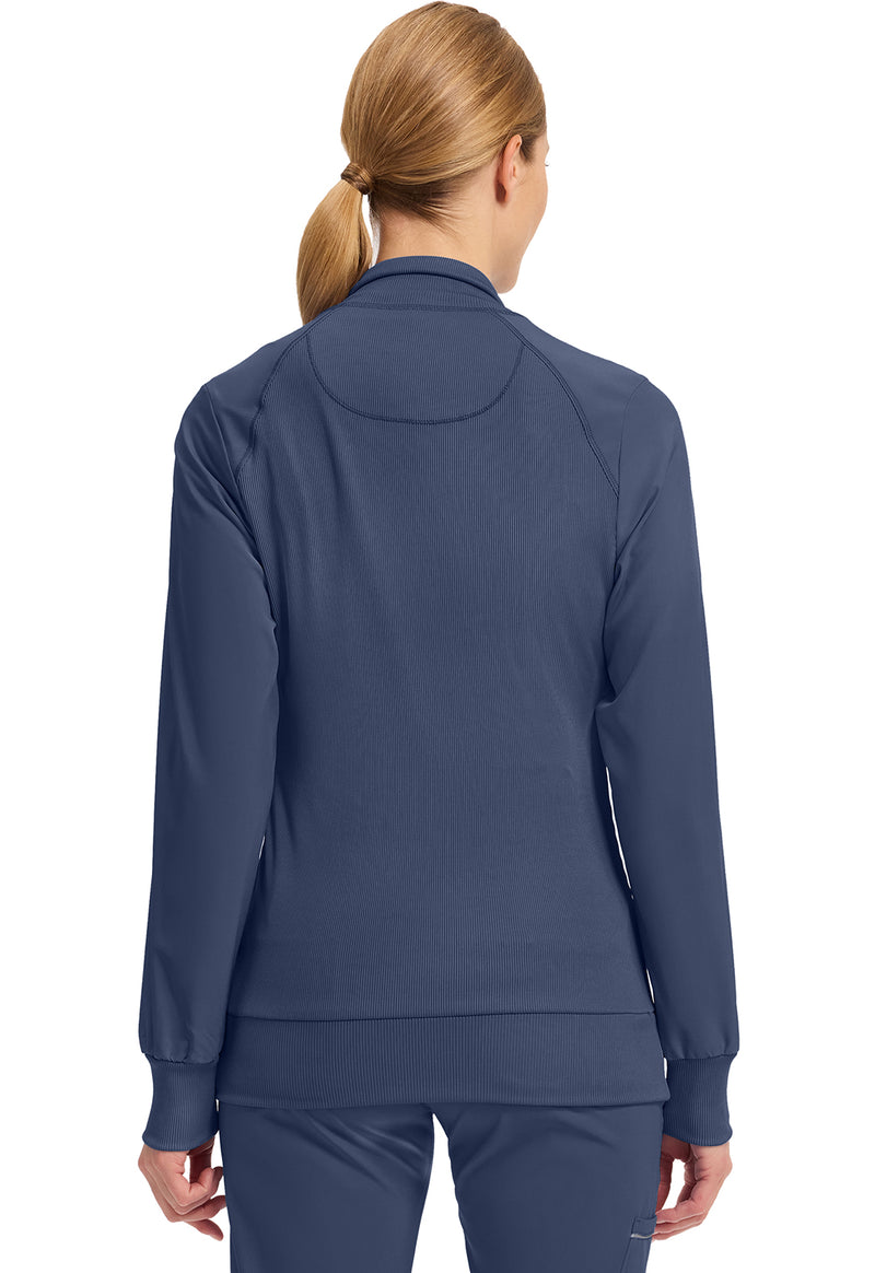 Navy - Cherokee IN Infinity Women Scrub Jacket - Back View