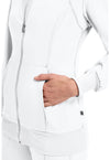 White - Women's Zip Front Scrub Jacket (View 3)