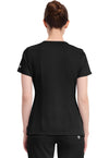 BLACK - Healing Hands Works Women Scrub Top - Back View