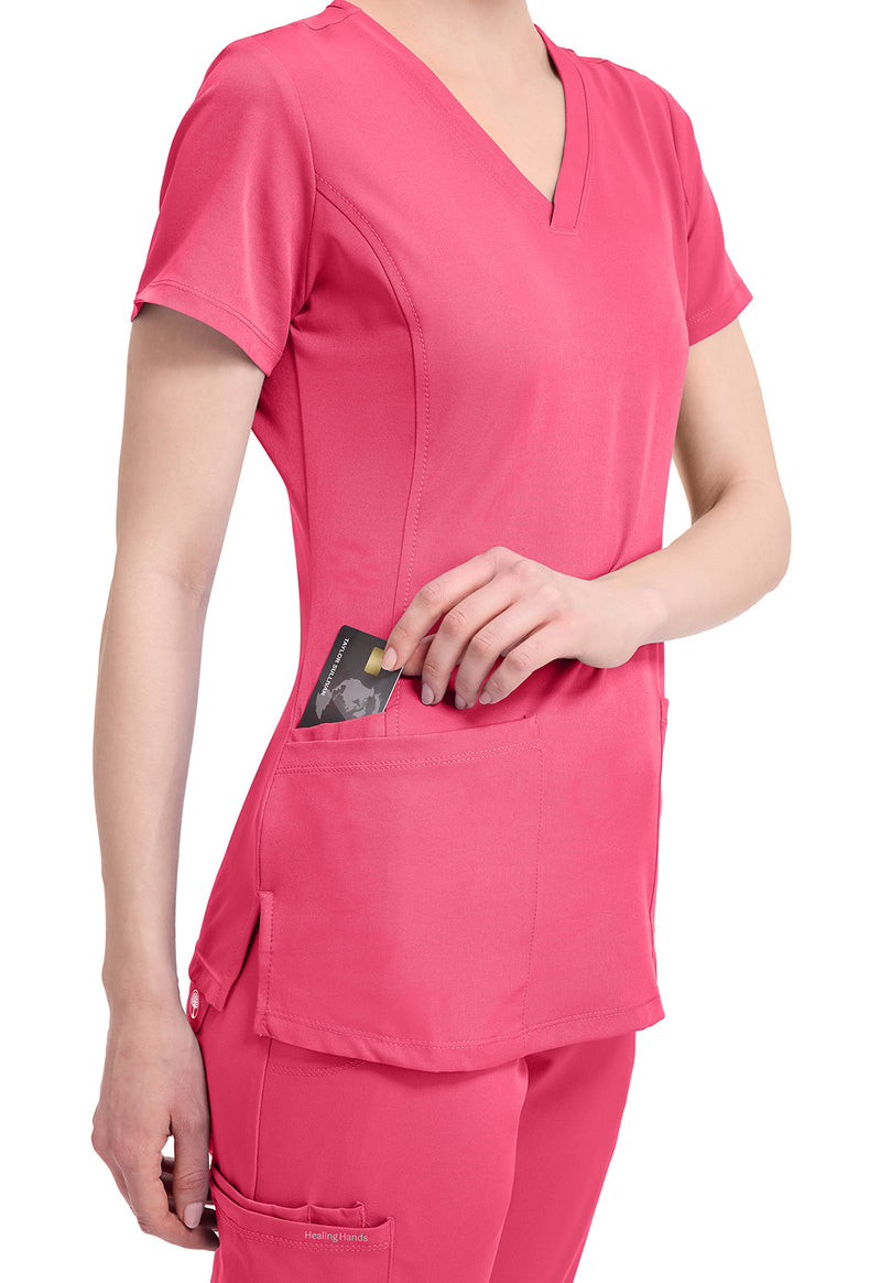 Carnation Pink - Women's Monica Scrub Top (View 3)