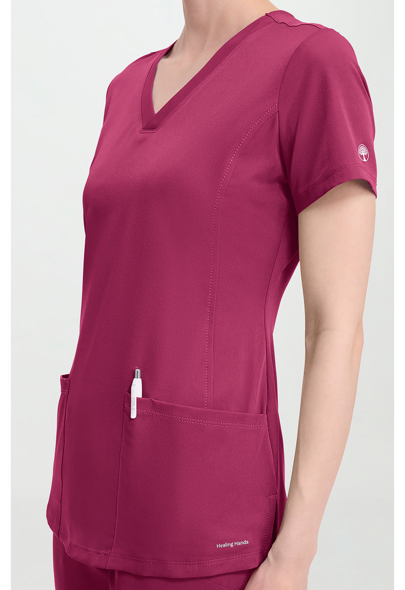 Cherry Wine - Women's Monica Scrub Top (View 3)