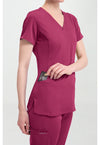 Cherry Wine - Women's Monica Scrub Top (View 4)