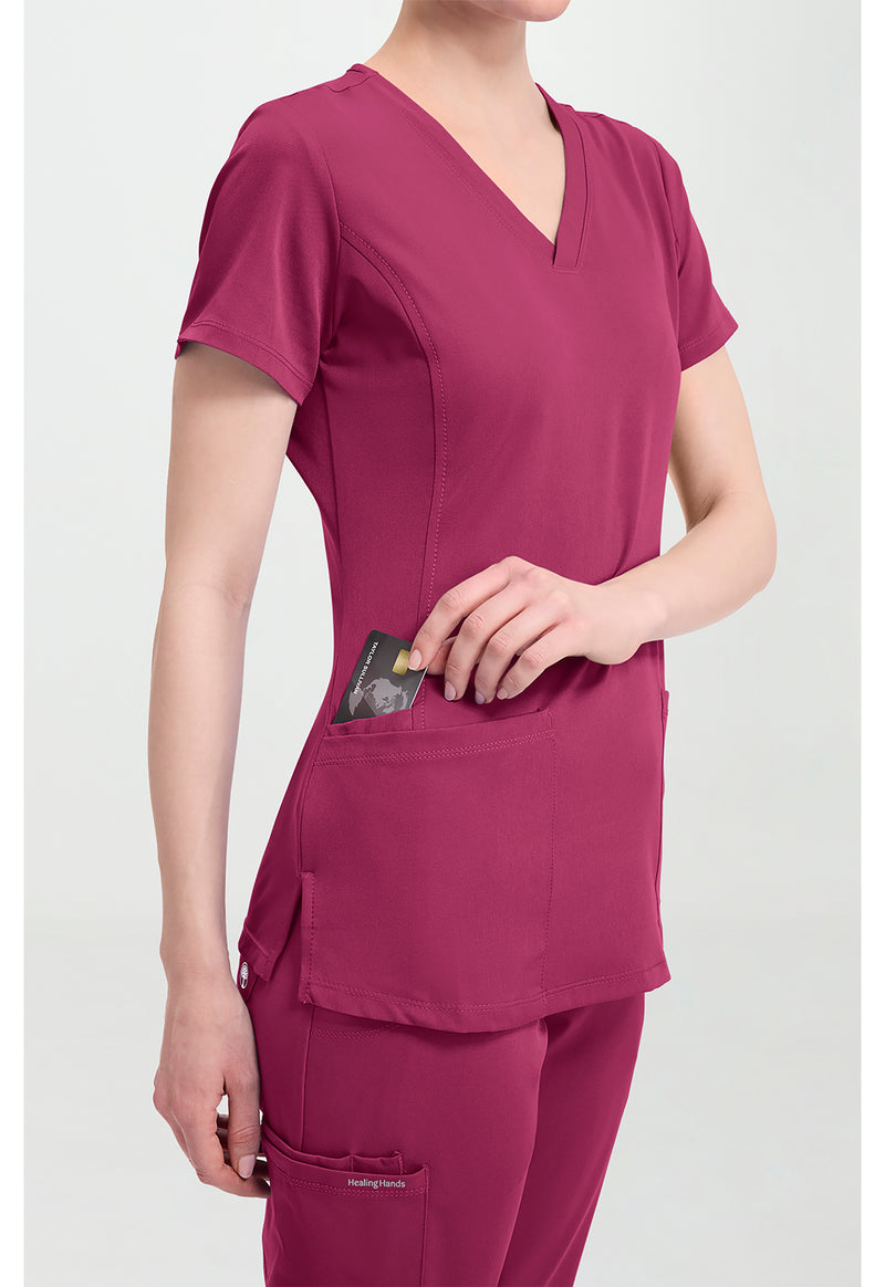 Cherry Wine - Women's Monica Scrub Top (View 4)