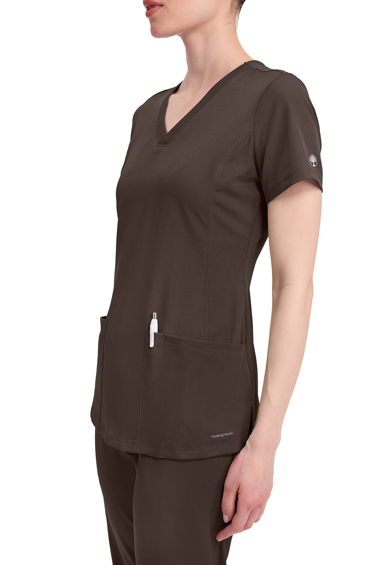 Dark Chocolate - Women's Monica Scrub Top (View 2)