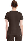 Dark Chocolate - Healing Hands Works Women Scrub Top - Back View