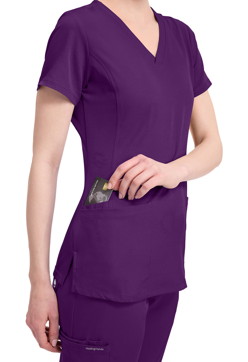 Eggplant - Women's Monica Scrub Top (View 3)