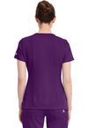 Eggplant - Healing Hands Works Women Scrub Top - Back View