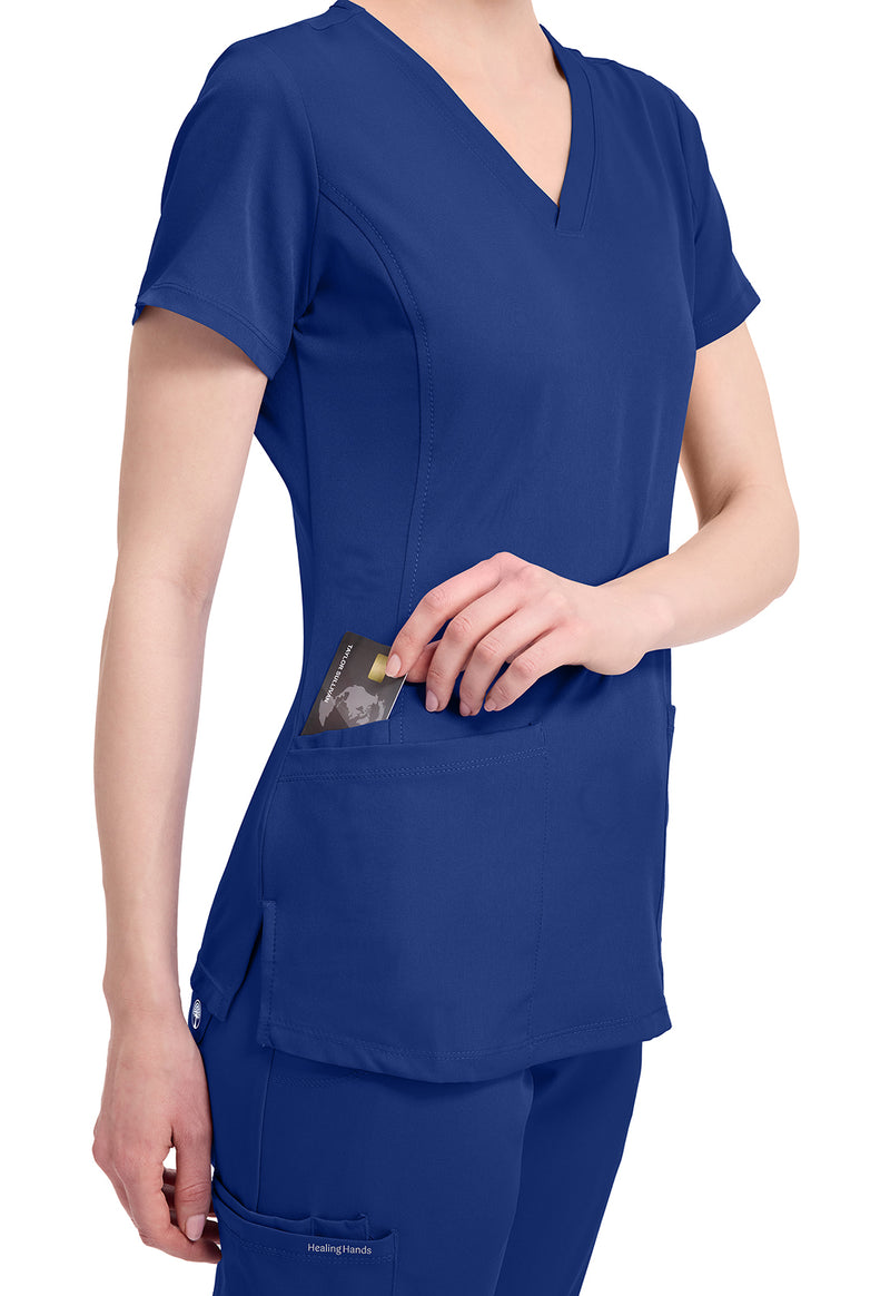 Galaxy Blue - Women's Monica Scrub Top (View 3)