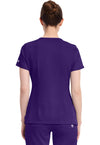Grape - Healing Hands Works Women Scrub Top - Back View