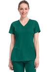 Hunter - Healing Hands Works Women Scrub Top - Front View