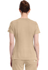 Khaki - Healing Hands Works Women Scrub Top - Back View