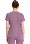 Meta Mauve - Healing Hands Works Women Scrub Top - Back View