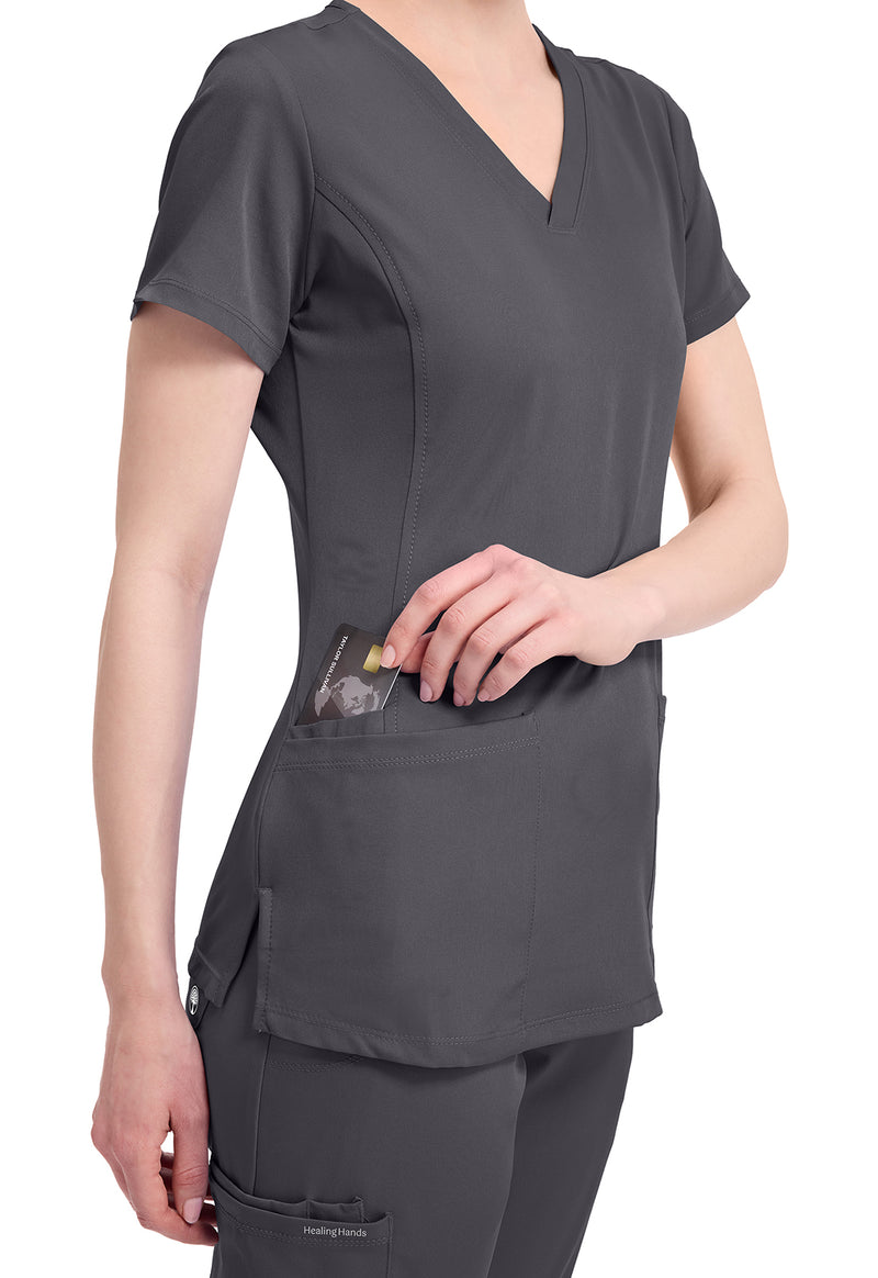 Pewter - Women's Monica Scrub Top (View 3)