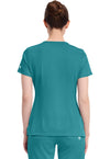 TEAL - Healing Hands Works Women Scrub Top - Back View