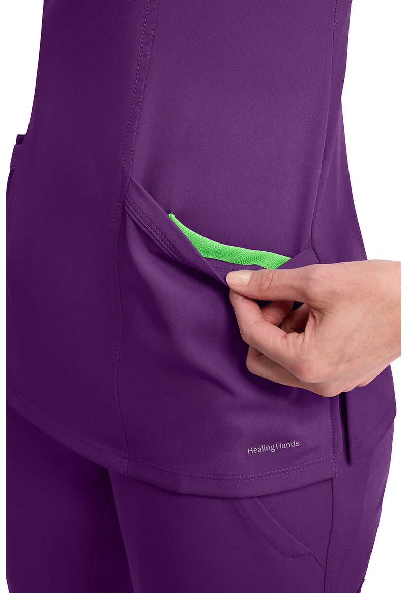 Eggplant - Women's Madison Scrub Top (View 2)