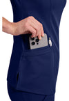 Navy - Women's Madison Scrub Top (View 3)