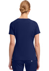Navy - Healing Hands Works Women Scrub Top - Back View