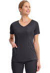 Pewter - Healing Hands Works Women Scrub Top - Front View