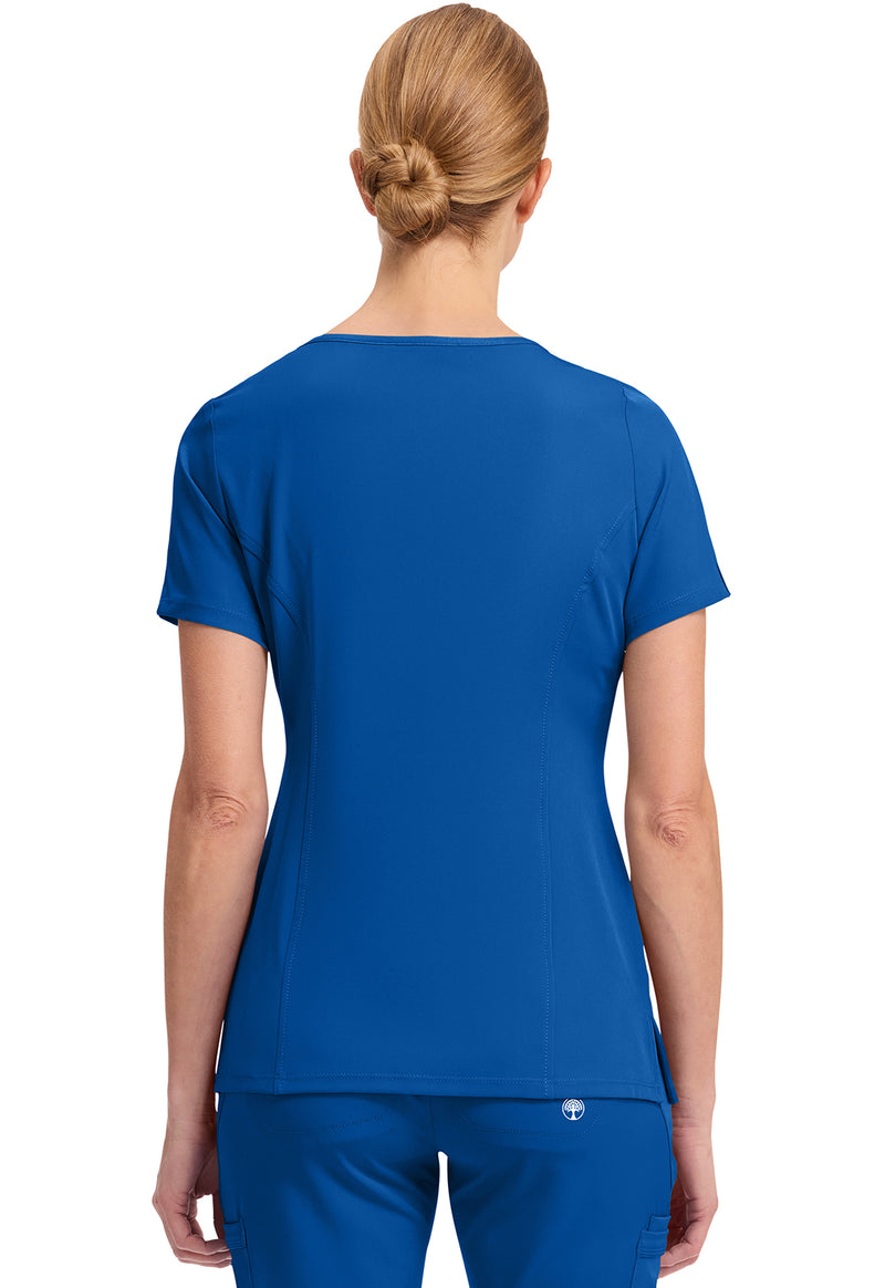 Royal - Healing Hands Works Women Scrub Top - Back View