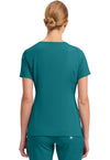 TEAL - Healing Hands Works Women Scrub Top - Back View