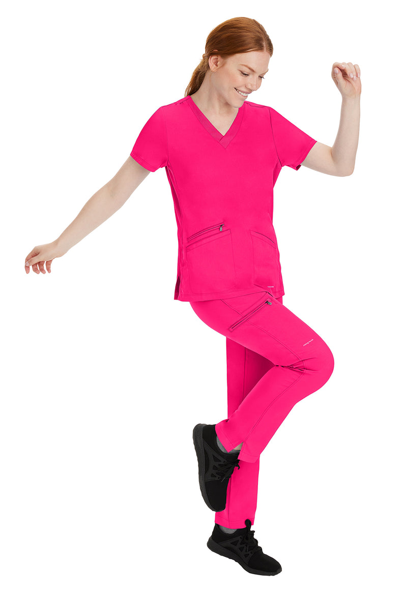 Carnation Pink - Women's Mariah Scrub Top (View 3)