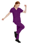 Eggplant - Women's Mariah Scrub Top (View 3)