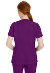 Eggplant - Healing Hands Works Women Scrub Top - Back View