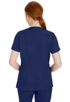 Navy - Healing Hands Works Women Scrub Top - Back View