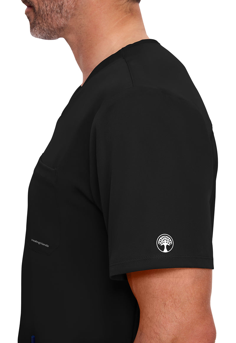 BLACK - Men's Mathew Scrub Top (View 2)
