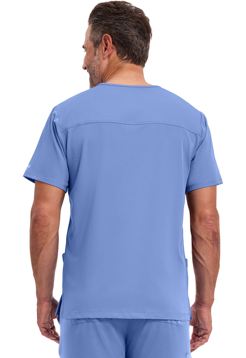 CEIL - Healing Hands Works Men Scrub Top - Back View