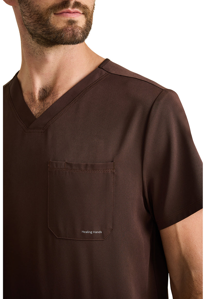 Dark Chocolate - Men's Mathew Scrub Top (View 2)