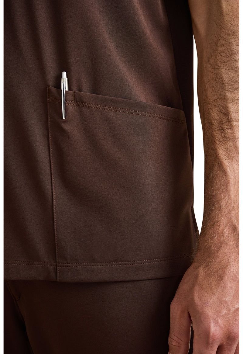 Dark Chocolate - Men's Mathew Scrub Top (View 3)