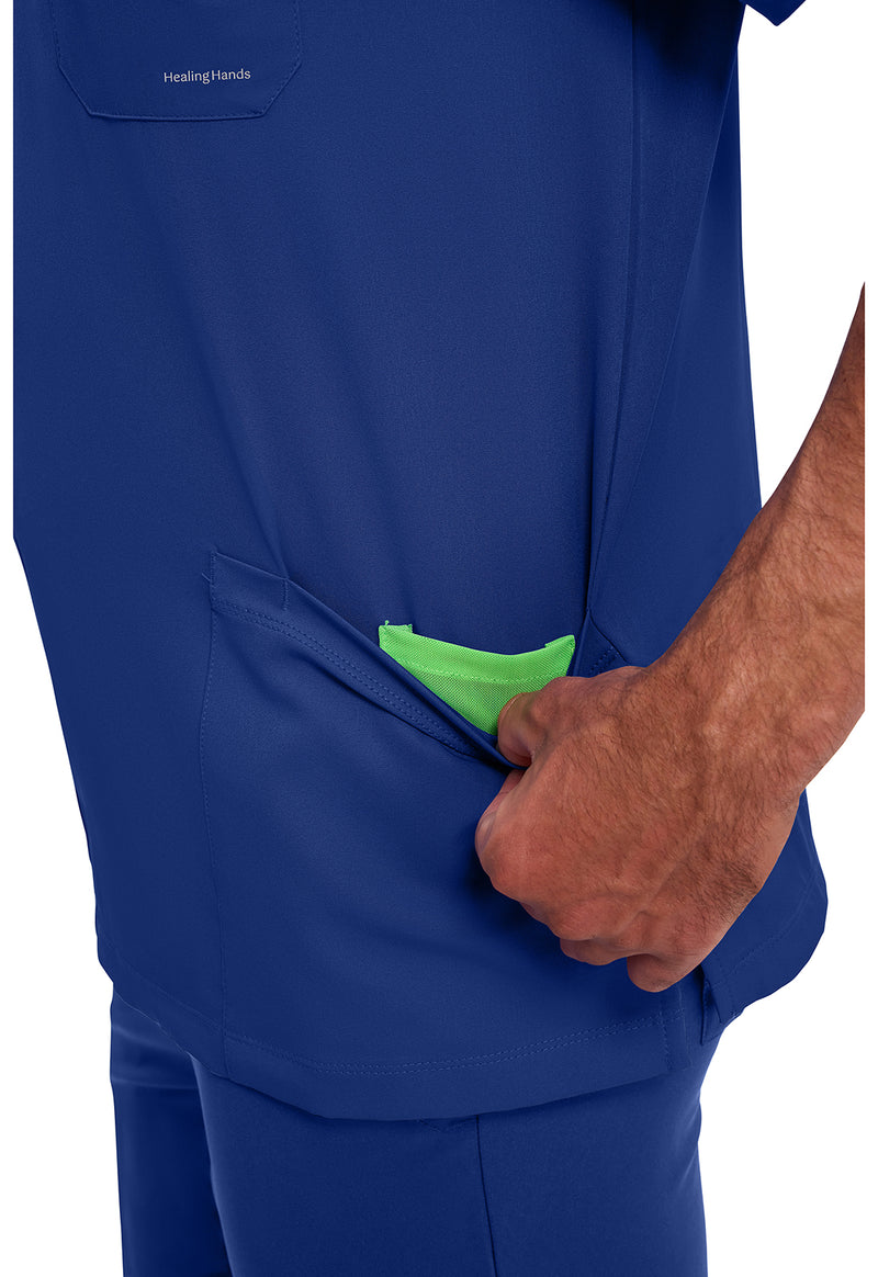 Galaxy Blue - Men's Mathew Scrub Top (View 3)
