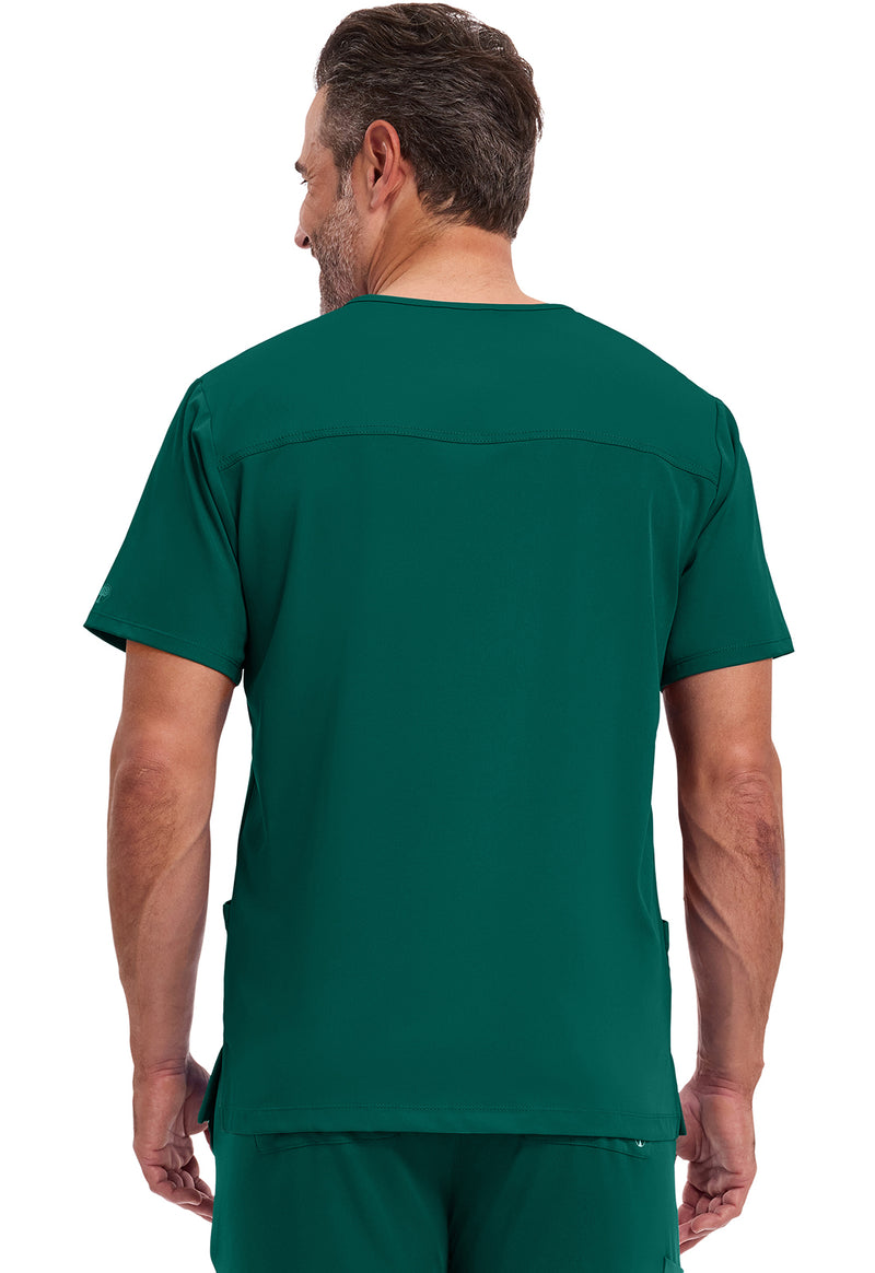 Hunter - Healing Hands Works Men Scrub Top - Back View