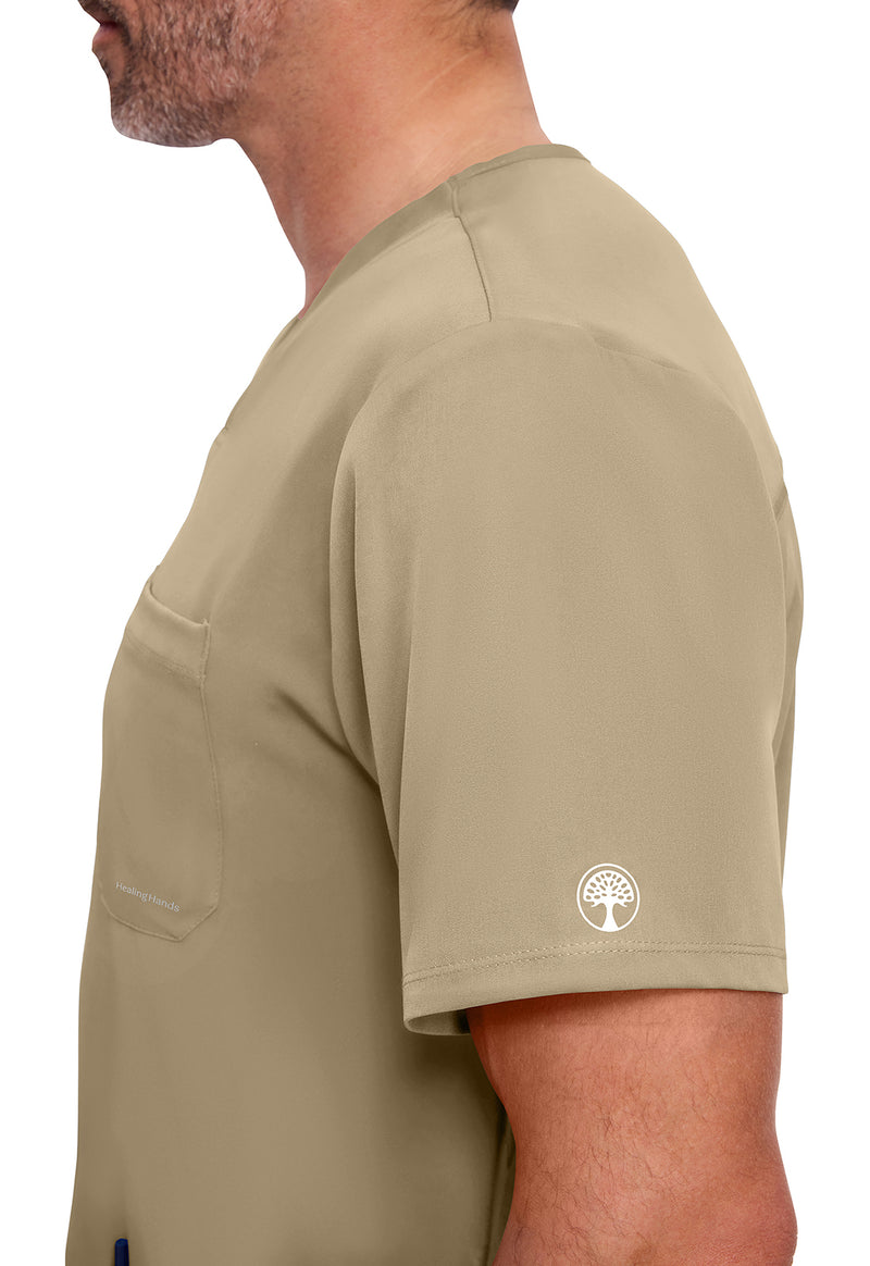 Khaki - Men's Mathew Scrub Top (View 2)