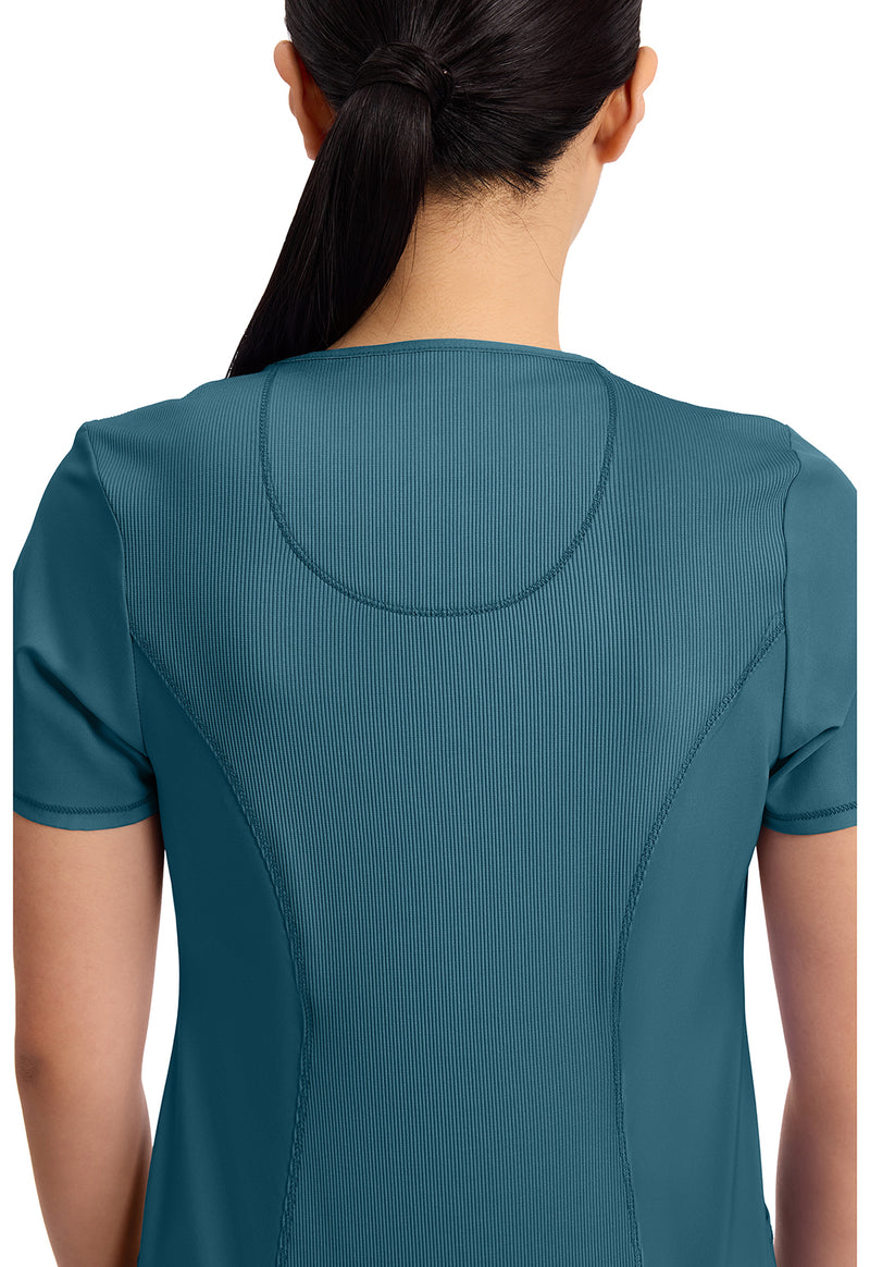 Caribbean Blue - Women's Round Neck Scrub Top (View 2)