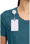 Caribbean Blue - Women's Round Neck Scrub Top (View 3)