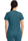 Caribbean Blue - Cherokee IN Infinity Women Scrub Top - Back View