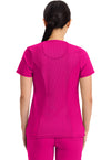 Carmine Pink - Cherokee IN Infinity Women Scrub Top - Back View