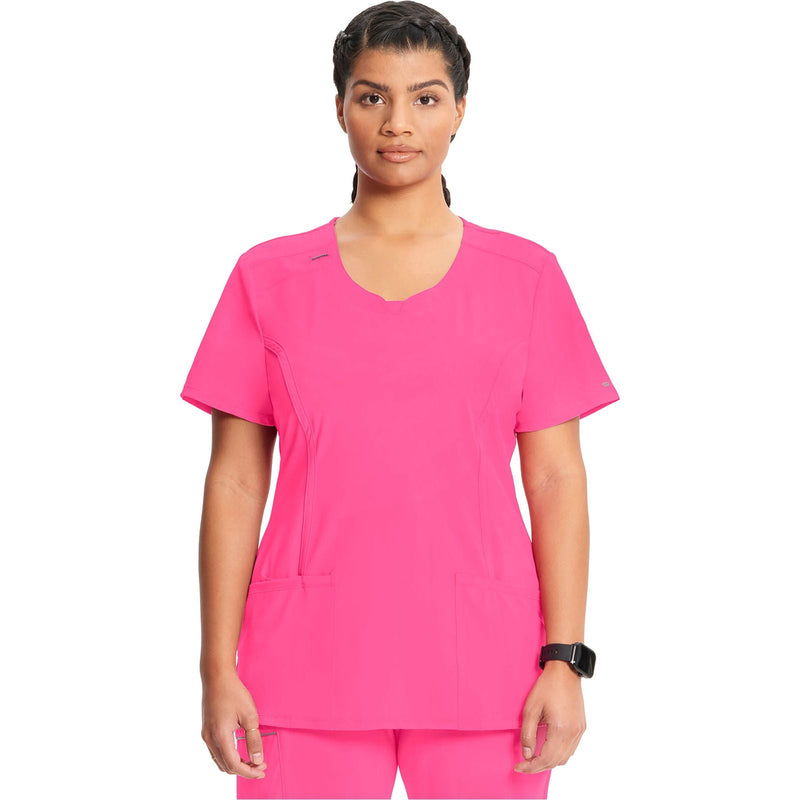 carmine pink - Round Neck Top