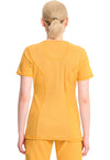Gold Rush - Cherokee IN Infinity Women Scrub Top - Back View