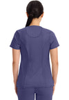 Grape - Cherokee IN Infinity Women Scrub Top - Back View