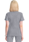 Grey - Cherokee IN Infinity Women Scrub Top - Back View