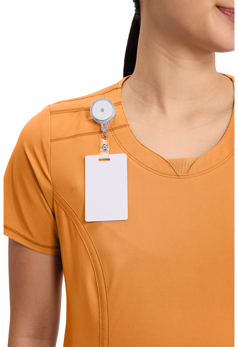 Orange Sunrise - Women's Round Neck Scrub Top (View 3)